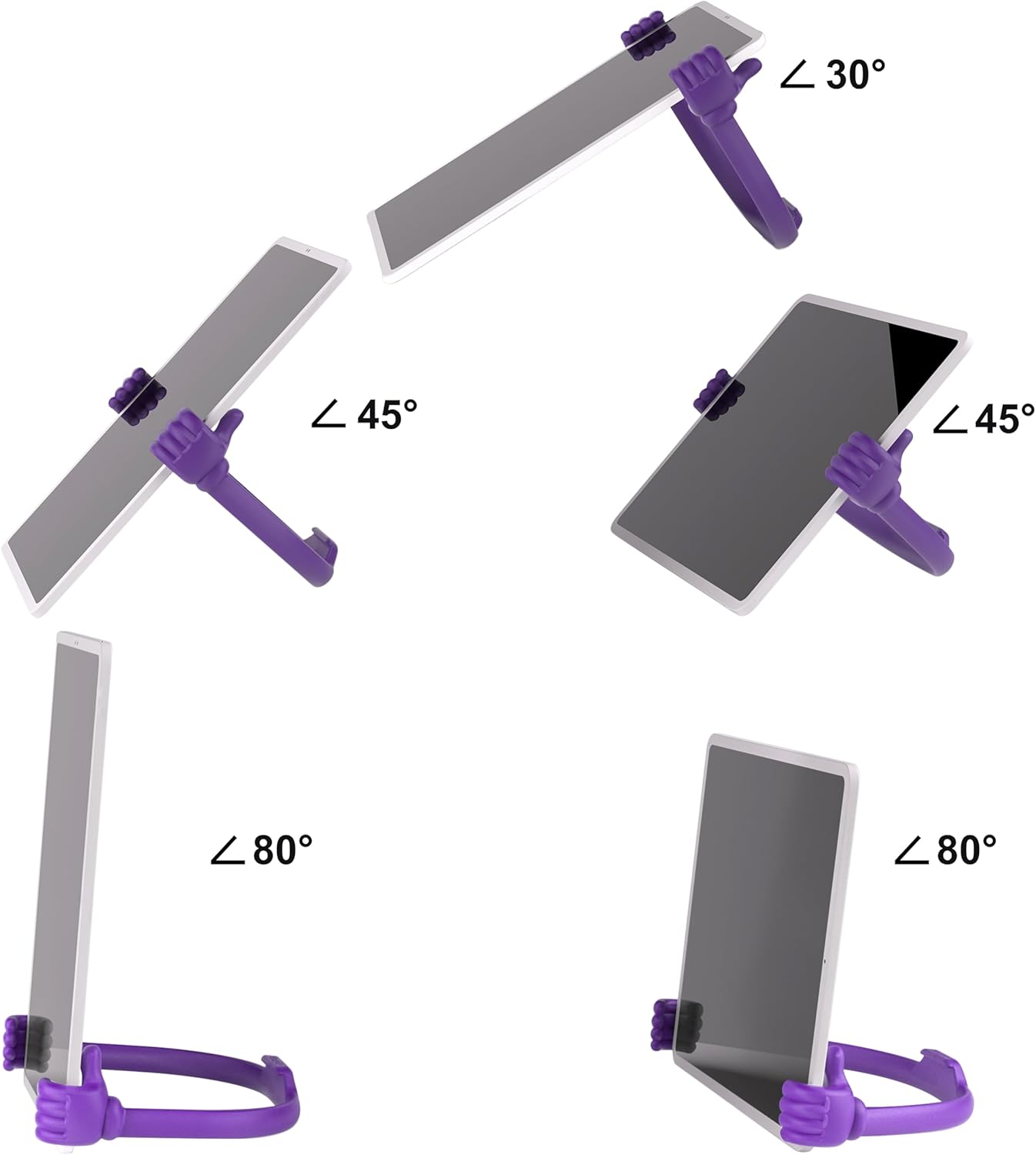 HONSKY 3361942 Cute Thumbs Up Adjustable Tpu Flexible Mobile Cell Phone Tablet Computer Display Stand Holder for Bed Desk - Blue and Black