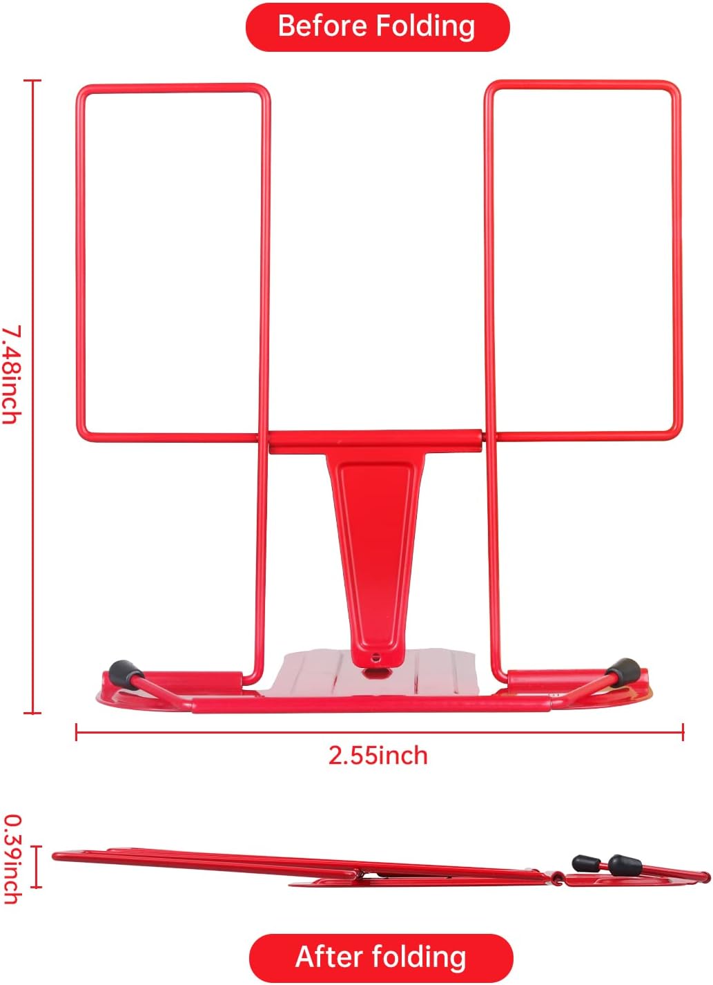 Honagu Book Stand for Reading, Adjustable Reading Rest Book Holder, Documents Holder, Sturdy Typing Stand for Recipes Textbooks Tablet Music Books (Green)
