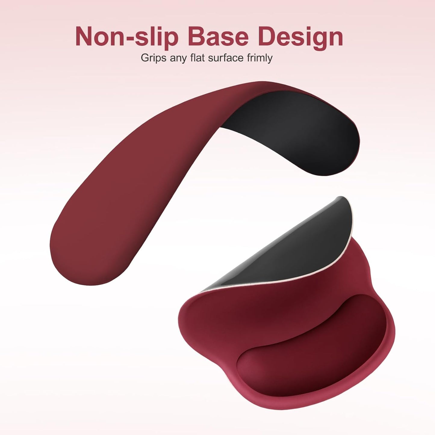 MOSISO Wrist Rest Support for Mouse Pad&Keyboard Set, Circle Curved Ergonomic Mousepad&Coaster Non-Slip Base Home/Office Pain Relief&Easy Typing Pad with Soft Cloth&Silicone Lining, Antique Green
