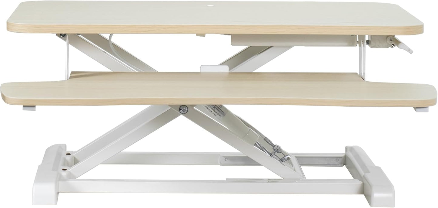 VIVO 26 inch Desk Converter, K Series, Height Adjustable Sit to Stand Riser, Dual Monitor and Laptop Workstation with Keyboard Tray, Black, DESK-V026KB