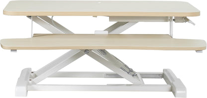 VIVO 26 inch Desk Converter, K Series, Height Adjustable Sit to Stand Riser, Dual Monitor and Laptop Workstation with Keyboard Tray, Black, DESK-V026KB
