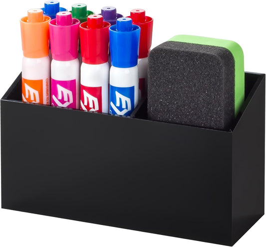 BEYGORM Magnetic Dry Erase Marker Holder for Whiteboard,Non-slip Acrylic Magnet Pen Holder for Fridge Refrigerator,Locker Organizer for Work,Locker Accessories,Pencil Cup for Desk,Marker Organizer