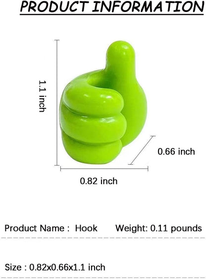 9 Pcs Creative Silicone Thumb Hook, Wall Hook - Multifunction Adhesive Cable Clip, Adhesive Wall Hooks, Cable Organizer Clips Key Hanger