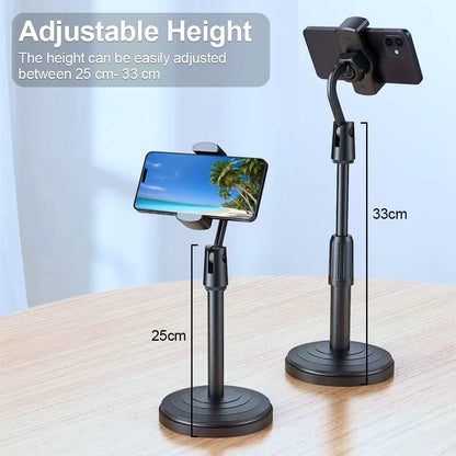 Adjustable Mobile Phone Stand, Tablet Stand, 360 Degree Rotation, Ergonomic Design, Pink