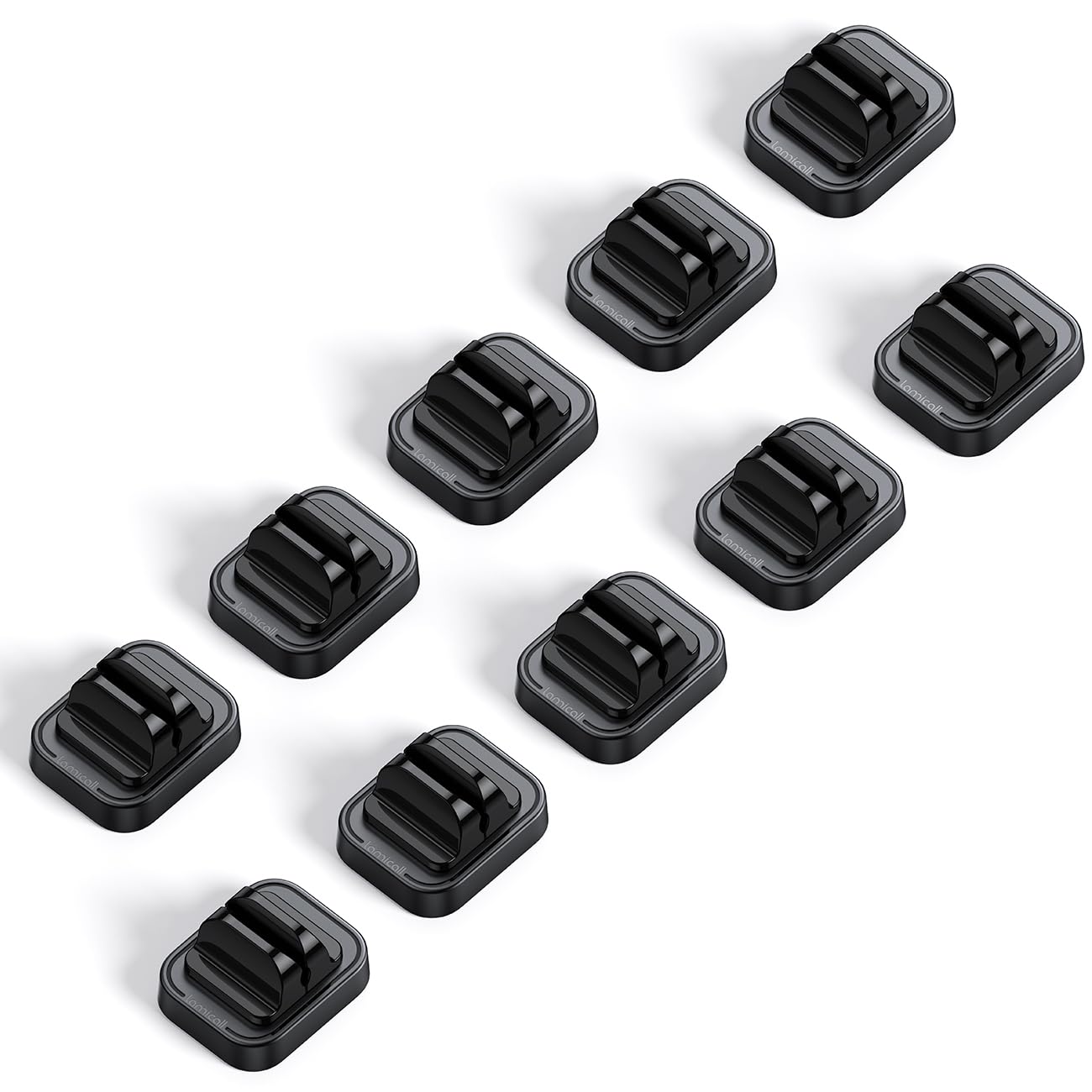 5Pack Cable Spring Holder Clips, Cord Organizer for Desk - Lamicall Adjustable Cord Wire Holder Keeper, Phone Charger Organizer Clips, Wire Cable Management for Nightstand Wall Car Office Desktop