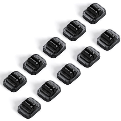 5Pack Cable Spring Holder Clips, Cord Organizer for Desk - Lamicall Adjustable Cord Wire Holder Keeper, Phone Charger Organizer Clips, Wire Cable Management for Nightstand Wall Car Office Desktop