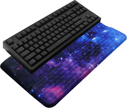 Computer Keyboard Stand with Wrist Rest, Ergonomic Tilted Keyboard Holder - Keyboard Riser with Wrist Pad - Keyboard Tray Support for Office Home - Black