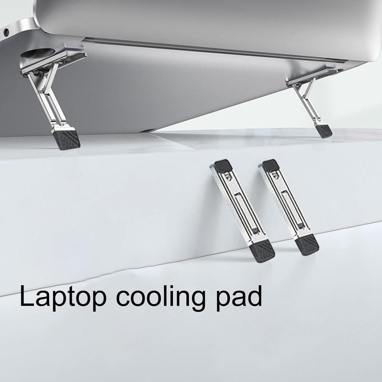 Aluminum Portable Foldable Laptop Stand Invisible Cooling Risers Adjustable Heights Aluminum Laptop