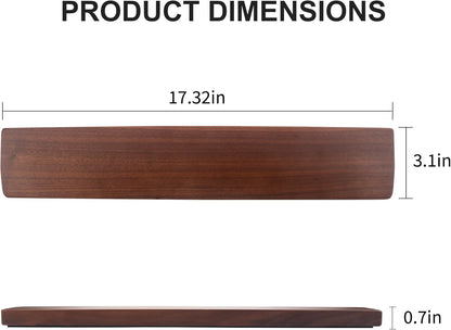75 Keys Keyboard Wrist Rest - Ergonomic Walnut Wood Palm Rest for Mechanical Keyboard, Non-Slip, Comfortable Typing and Gaming (75 Keys)