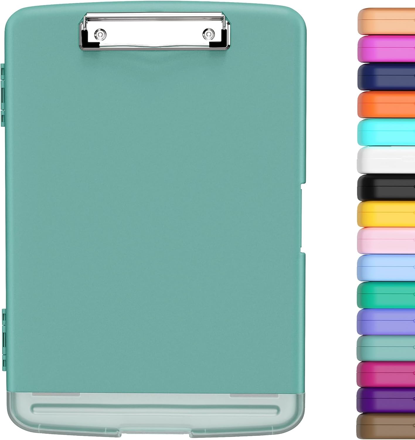 Hongri Clipboard with Storage with Pen Holder, Folder Nursing Clip Board 8.5 x 11 Foilo-Side Opening, High Capacity, Light Weight for Teachers, Classroom. Size 14 x 9.6 x 1.2 in(Pink)