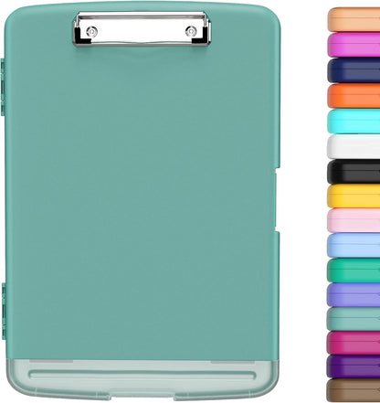 Hongri Clipboard with Storage with Pen Holder, Folder Nursing Clip Board 8.5 x 11 Foilo-Side Opening, High Capacity, Light Weight for Teachers, Classroom. Size 14 x 9.6 x 1.2 in(Pink)