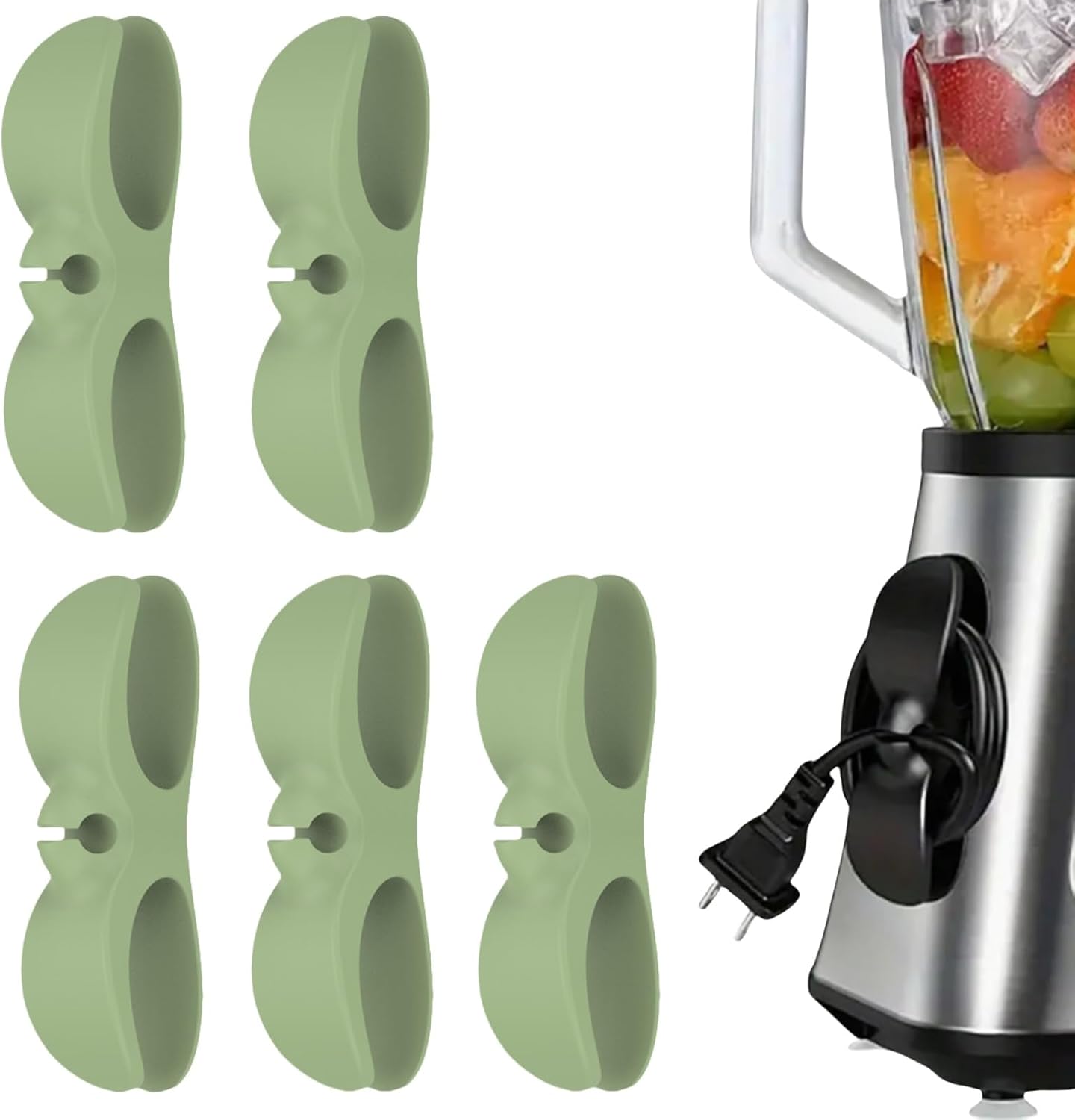 5PCS Cord Organizer Clips - Efficient Kitchen Appliance Wire Management, Secure Cable Wrapping for Air Fryers & Coffee Makers, Appliance Cord Organizer