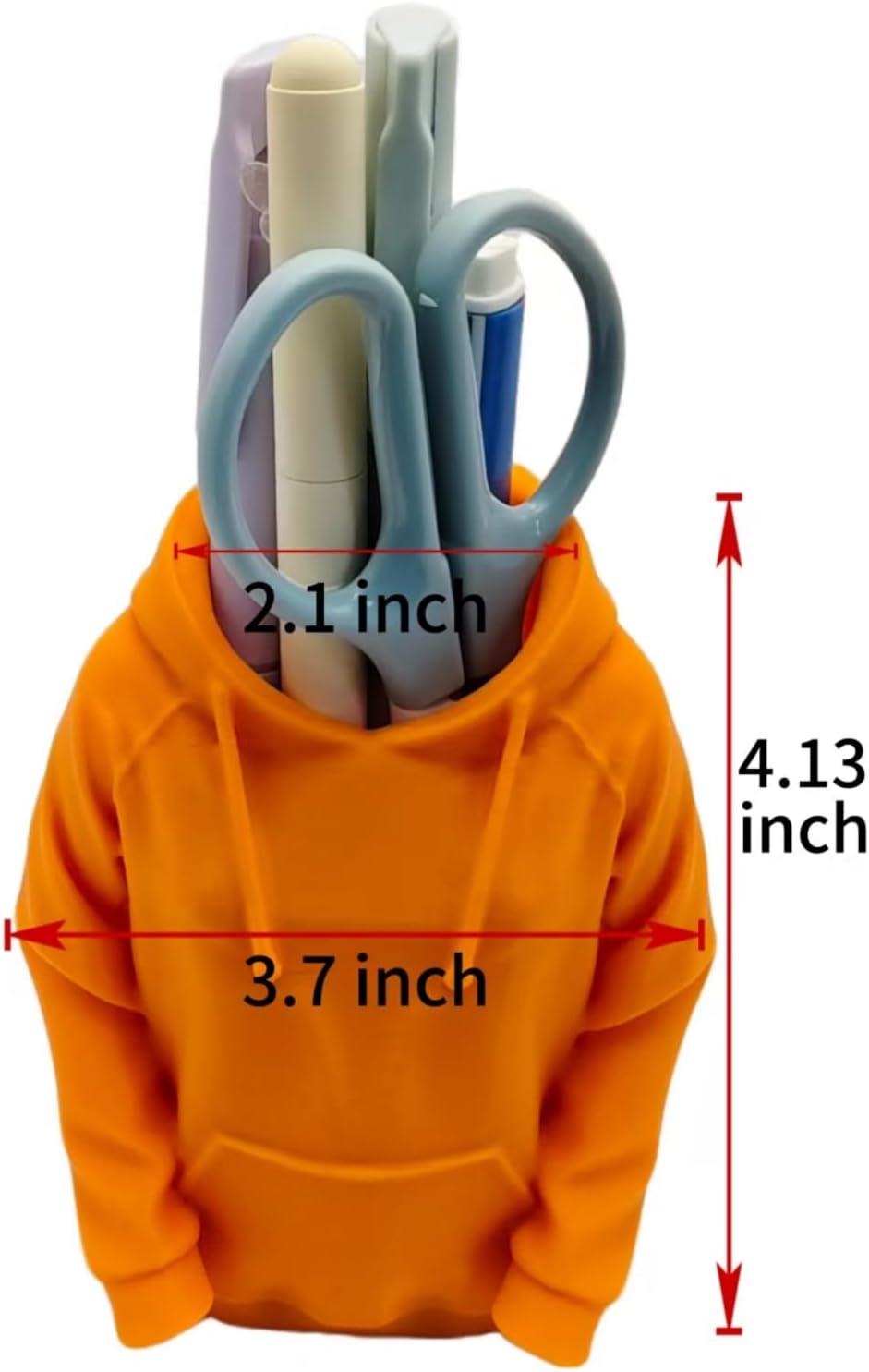 TIME&TRAVE Unique Sweatshirt Pen Holder for Desk, Creative Pencil Holder Desk Organizers, Office Supplies Decorations Idea Gift for Men Women Kids(Yellow)