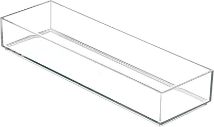 iDesign Clarity Drawer, Kitchen and Bathroom Organization Silverware, Spatulas, Gadgets, Large-Set of 2