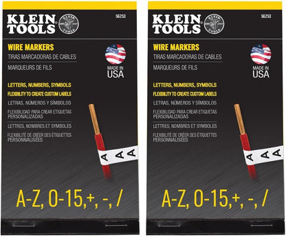 Klein Tools 56250 Wire Marker Book for Cable Management, Electric Panel Organization Wire Label Stickers, Numbered 1-48