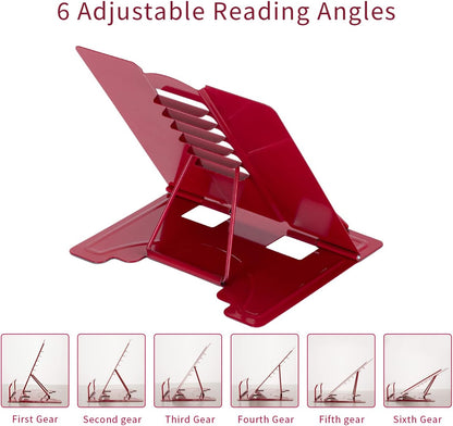 Camelmother Metal Book Holder Adjustable Book Stand for Reading