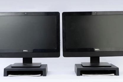 Vu Ryte Stackable 2 Inch Computer Monitor Riser Stand, VuRyser 2, Black, VUR 4855 (Single)
