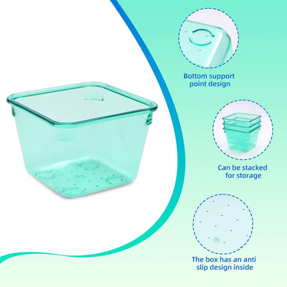 Clear Acrylic Drawer Organizers Set Storage for Makeup, Office Desk Small Vanity Trays for Drawer Bathroom Plastic Make up Organizers 25 Pcs