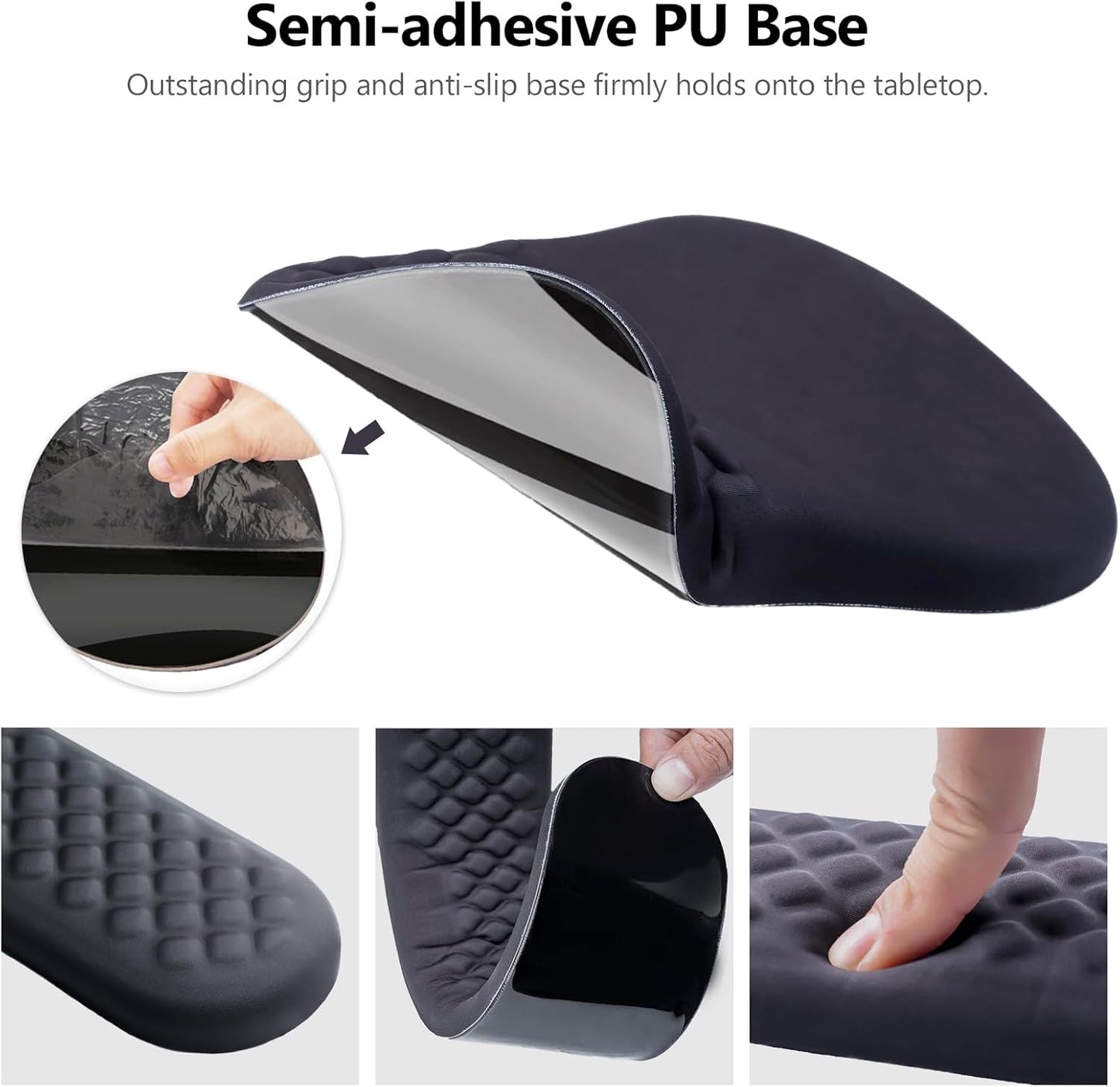 Mouse Pad Wrist Support, Laokiiy 2 in1 Keyboard Wrist Rest+ Ergonomic Mouse Pad, Non-Slip Wrist Rest for Computer Keyboard, Made Easy Typing & Relieve Wrist Pain（Banana Leaf Green）