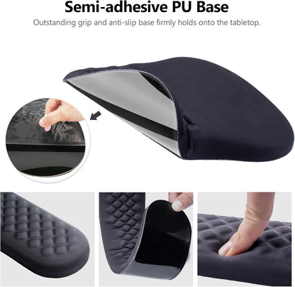 Mouse Pad Wrist Support, Laokiiy 2 in1 Keyboard Wrist Rest+ Ergonomic Mouse Pad, Non-Slip Wrist Rest for Computer Keyboard, Made Easy Typing & Relieve Wrist Pain（Banana Leaf Green）