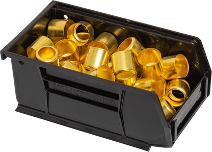 Akro-Mils 30220 AkroBins Plastic Storage Bins, Space-Saving Stackable Bins for Garage, Pantry, Craft Organization, 7" x 4" x 3", Yellow, 24-Pack
