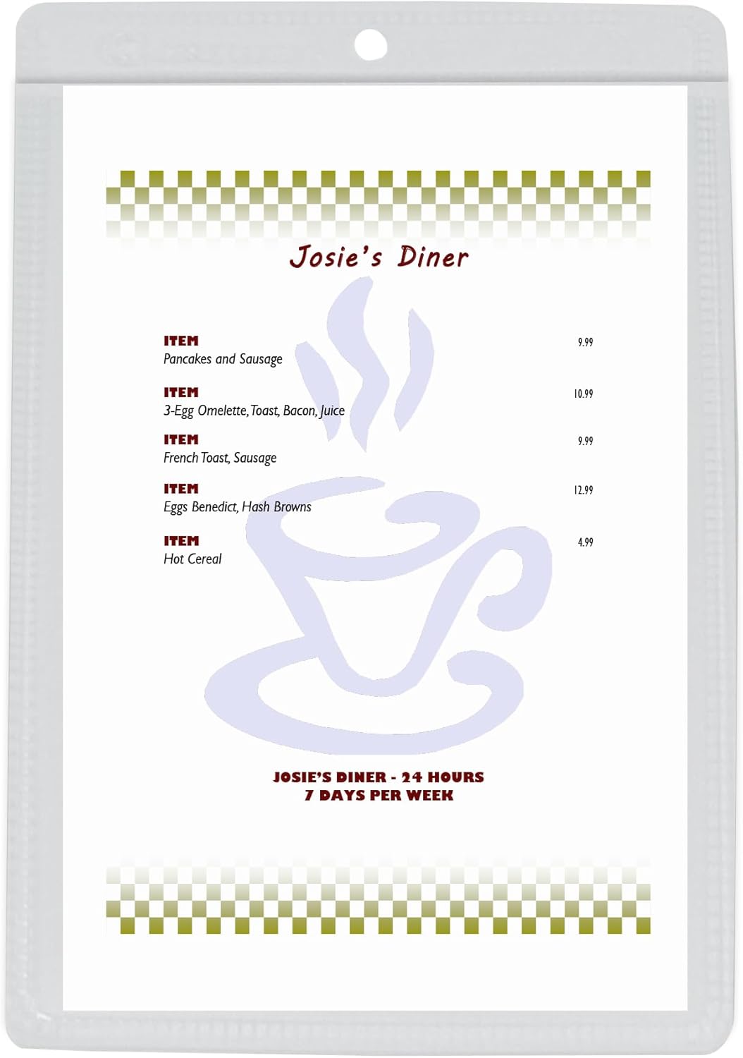 C-Line Vinyl Shop Ticket Holders, Both Sides Clear, 8.5 x 11 Inches, 50 per Box (80911)
