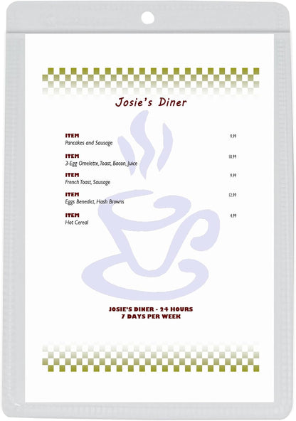 C-Line Vinyl Shop Ticket Holders, Both Sides Clear, 8.5 x 11 Inches, 50 per Box (80911)