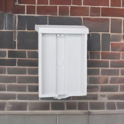 SourceOne 8.5” x 11” Outdoor Realtor Style Brochure Holder with Lid – White – UV Resistant
