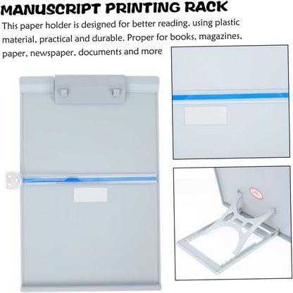 OSALADI Adjustable Paper Holder Stand for Desk Upright Document Holder Reading Line Guide for Home Office Classroom Plastic Copy Stand for Magazines and Documents