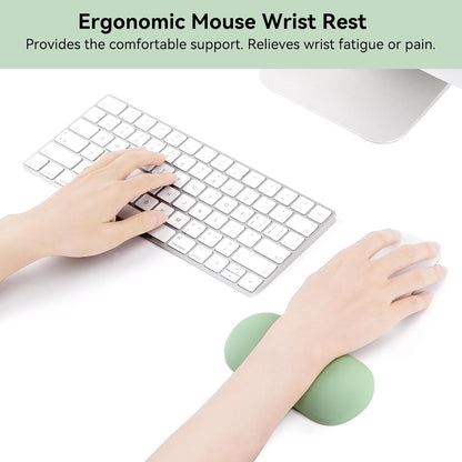MOSISO Silicone Wrist Rest Pad, Ergonomic Gel Support for Keyboard & Mouse, Soft Comfortable Wrist Cushion for Typing, Gaming, Pain Relief, Office, Laptop Use, Black