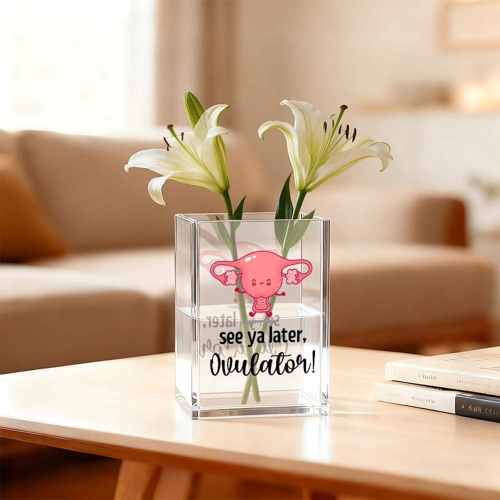 Just Breathe Acrylic Cosmetic Organizer Pen Holder, Anxiety Relaxing Acrylic Desk Holder Cup for Pen Pencil, Dandelion Desk Organizer, Mental Health Office Gifts for Coworker Leader Friend