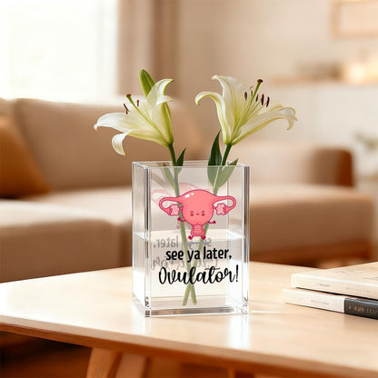 Just Breathe Acrylic Cosmetic Organizer Pen Holder, Anxiety Relaxing Acrylic Desk Holder Cup for Pen Pencil, Dandelion Desk Organizer, Mental Health Office Gifts for Coworker Leader Friend