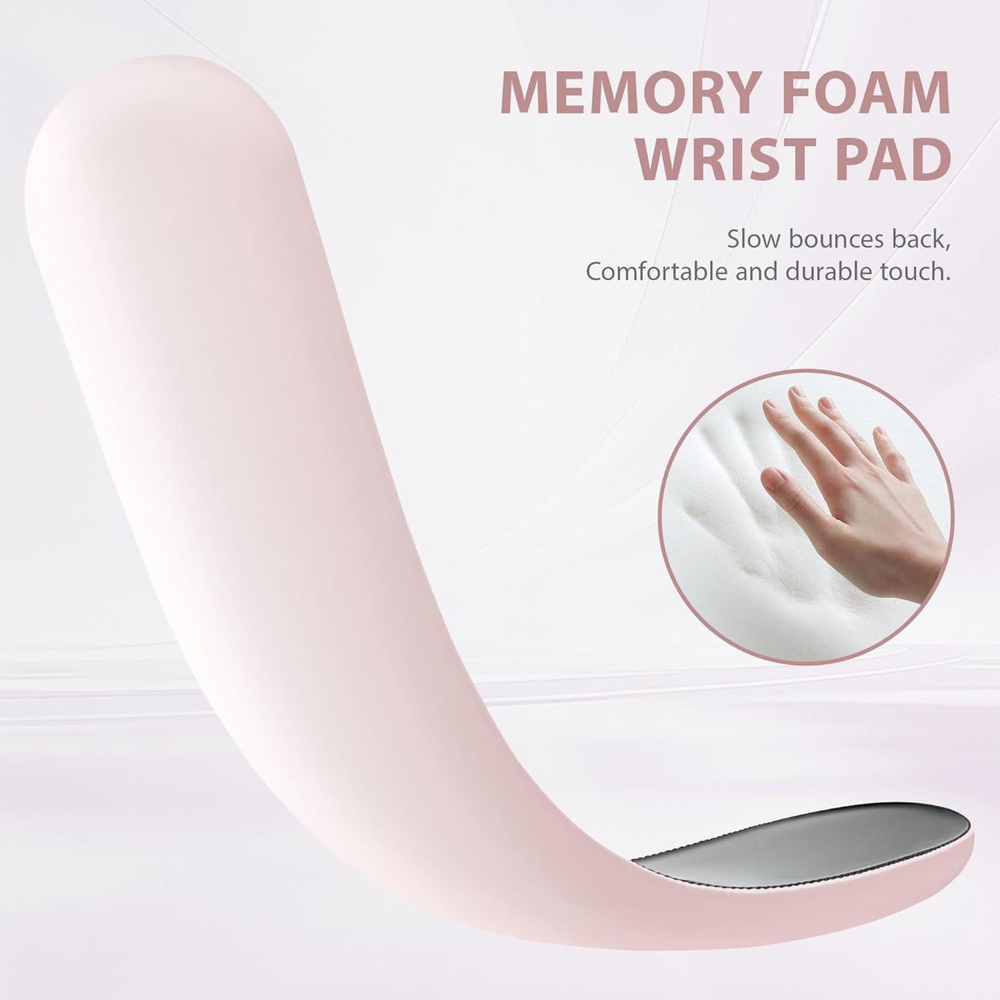 Ospelelf Wrist Rest for Keyboard and Mouse Ergonomic Mouse Pad with Wrist Support Memory Foam Wrist Rest for Computer Keyboard,3-in-1 Gel Mouse and Keyboard Pad for Office Geometry Green