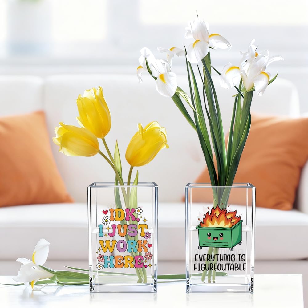 Everything is Figureoutable Acrylic Cosmetic Pencil Pen Holder Cup, Emotional Dumpster Fire Pencil Pen Holder Cup, Therapy Gifts, Mental Health Gifts for Women Colleague Boss Teacher