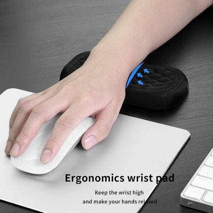 Vaydeer 60%-75% Keyboard Wrist Rest, Memory Foam Hand Rest Support Pad Padded for Office, Computer, Laptop, Mac Typing and Wrist Pain Relief and Repair(14.17inch,Black)