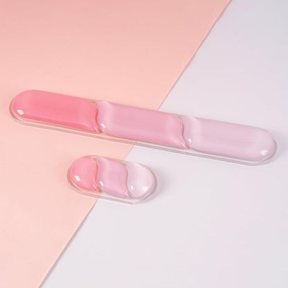 EPOMAKER CloudGel Wrist Rest for Keyboard and Mouse, 2 Pieces Silicone Wrist Support, Anti-Slip Rubber Bottom, Ergonomic Design, Suitable for Office/Computer/Laptop/Gaming (Pink)