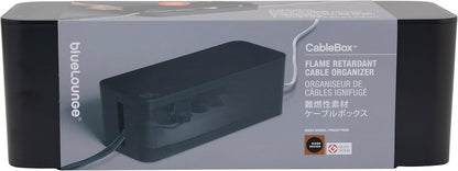 Bluelounge CableBox Mini Cable Management with Small Surge Protector, Black (CBM-BL)