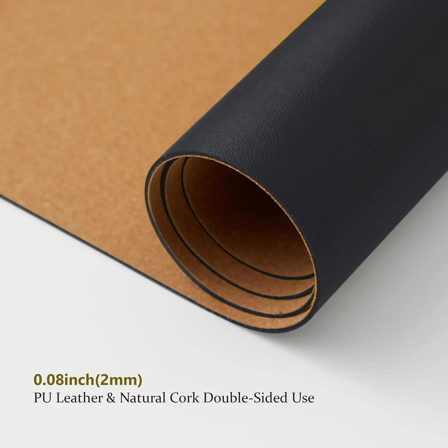 Cork Desk Mat - Dual-Sided Desk Pad for Office and Home - Desk Organization and Accessories - Ideal for Large Mouse Pad and Desk Mats on Top of Desks(Dark Green,90cmx 43cm)