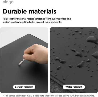elago Smart Magnetic Desk Mat Compatible with All Magnetic Products -Paper Protector, Mouse Pad, Laptop, Non-Slip Top, Premium Waterproof Writing Pad for Office and Home (Stone [Large]