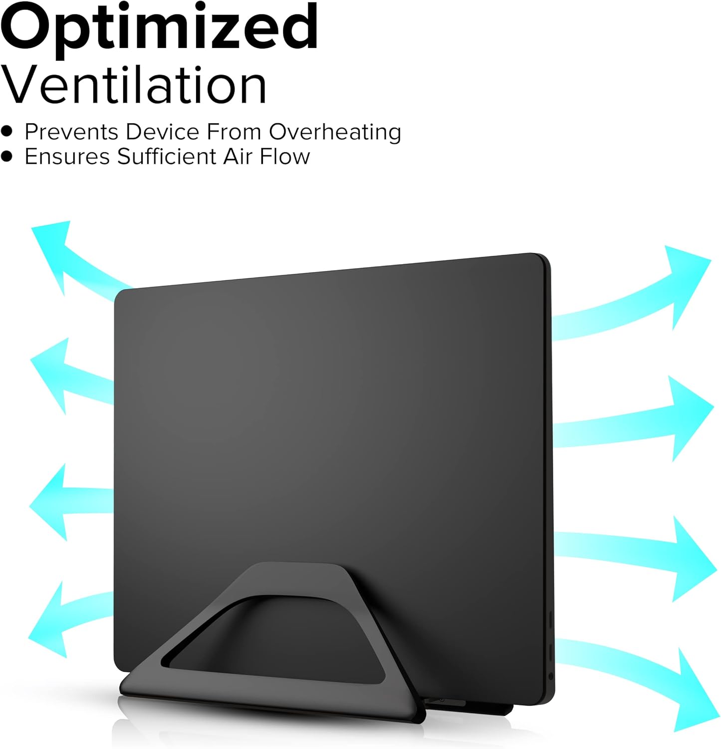 Elestoria Aluminum Vertical Laptop Stand with Gravity Auto-Lock – Adjustable Laptop Holder Vertical fits MacBook Pro/Air, Chromebook & Gaming Laptops up to 17.3" – Space-Saving Desktop Dock - Silver