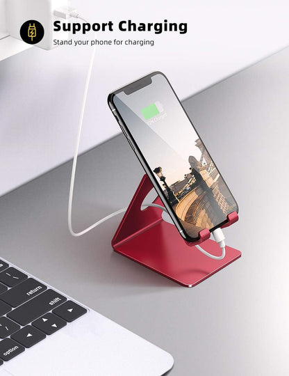 Lamicall Cell Phone Stand, Phone Dock: Cradle, Holder, Stand for Office Desk - Black