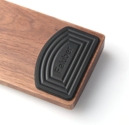 Faluber Wooden Wrist Rest, 14.3-inch Length and 20mm Thickness for Tenkeyless Keyboard, Walnut Wood Palm Rest, Ergonomic Design for Mechanical Gaming Keyboard, Stain Resistant (Medium, Walnut Wood)