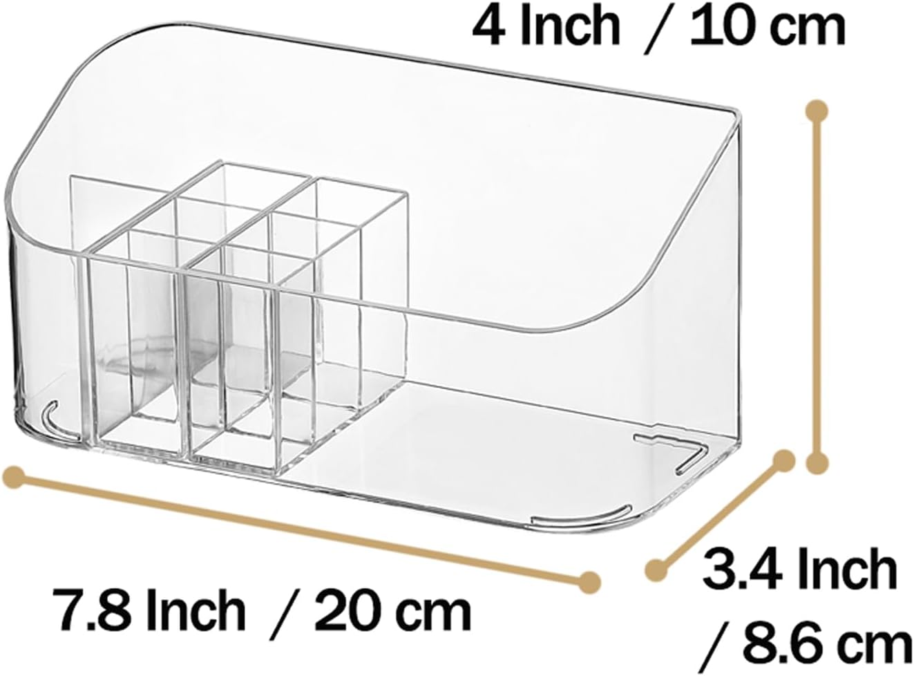 MORNITE Bathroom Medicine Cabinet Organizer Set, Narrow Compact Makeup Shelves Holder for Lipstick, Cosmetic, 2 Pcs Trays for Cabinet Door Wall, Vanity - Clear
