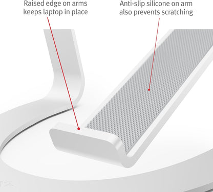 Twelve South Curve SE Ergonomic Aluminum Laptop and MacBook Stand with Anti-Slip Silicone to Prevent Scratching | Compatible with 11" to 17” laptops