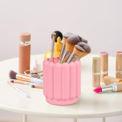 Silicone Pen Holder, Pencil Holder Cute Pens Cup for Desk for Kids Office Decor Desk Accessories Pen Pot Desk Organizer (White)