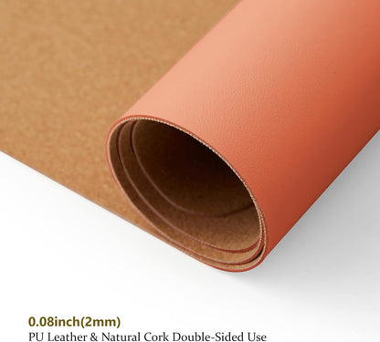 Cork Desk Mat - Dual-Sided Desk Pad for Office and Home - Desk Organization and Accessories - Ideal for Large Mouse Pad and Desk Mats on Top of Desks(Dark Green,90cmx 43cm)