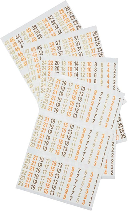 Klein Tools 56250 Wire Marker Book for Cable Management, Electric Panel Organization Wire Label Stickers, Numbered 1-48