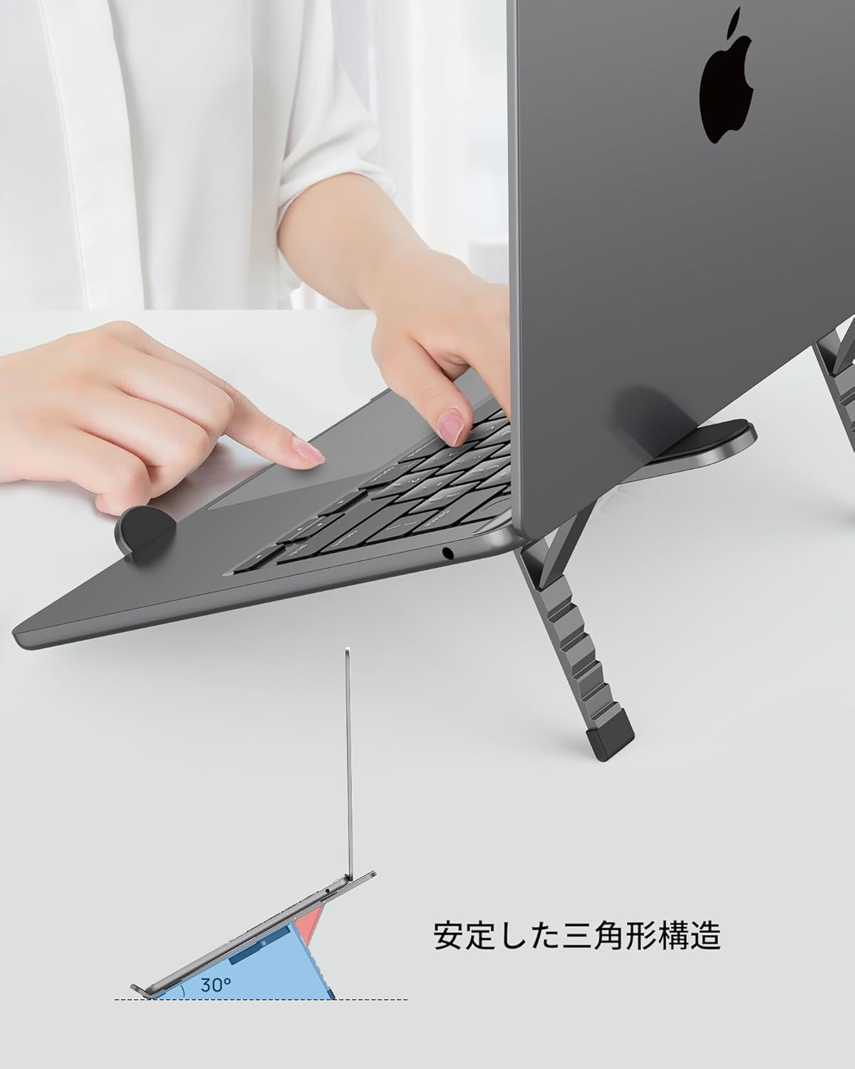 SODI [Ultra Compact] Foldable & Portable Laptop Stand for Desk, Lightweight Tablet Stand for Business Travel, Library, Cafe, 6 Level Height Ergonomic Aluminum Computer Holder for 10-16" Laptops