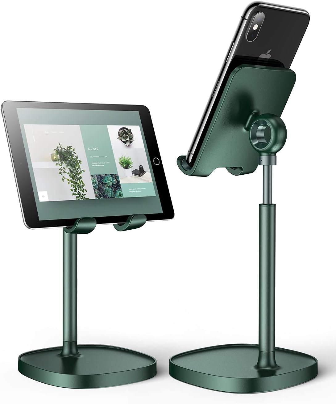 LISEN Cell Phone Stand Phone Holder for Desk Office Decor, Office Desk Accessories Women PC Gaming Essentials iPhone Stand Gadgets Men Gifts for Mom Fit OtterBox Case Switch iPad Air Tablet 4-10 in
