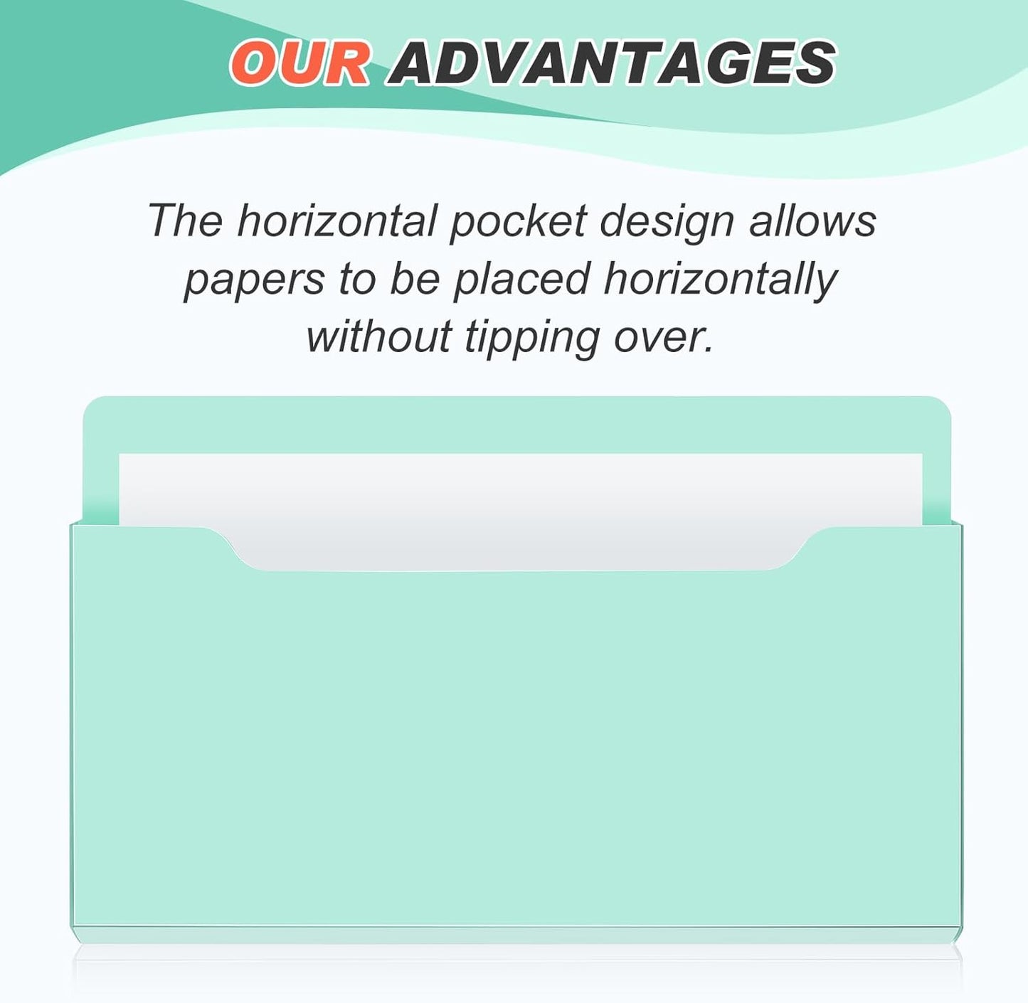 Feifeiya 2 Pcs Magnetic File Folder Wall Hanging Holder Large Pocket Paper Magazine Mail Organizer for Refrigerator Classroom Locker Whiteboard(Vertical,Purple Color,12.2 x 9.4 Inches)
